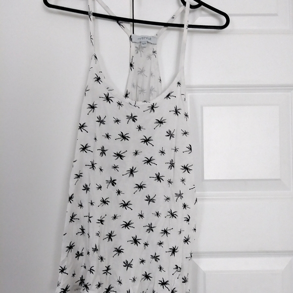 Palm tree white tank top - Picture 1 of 1